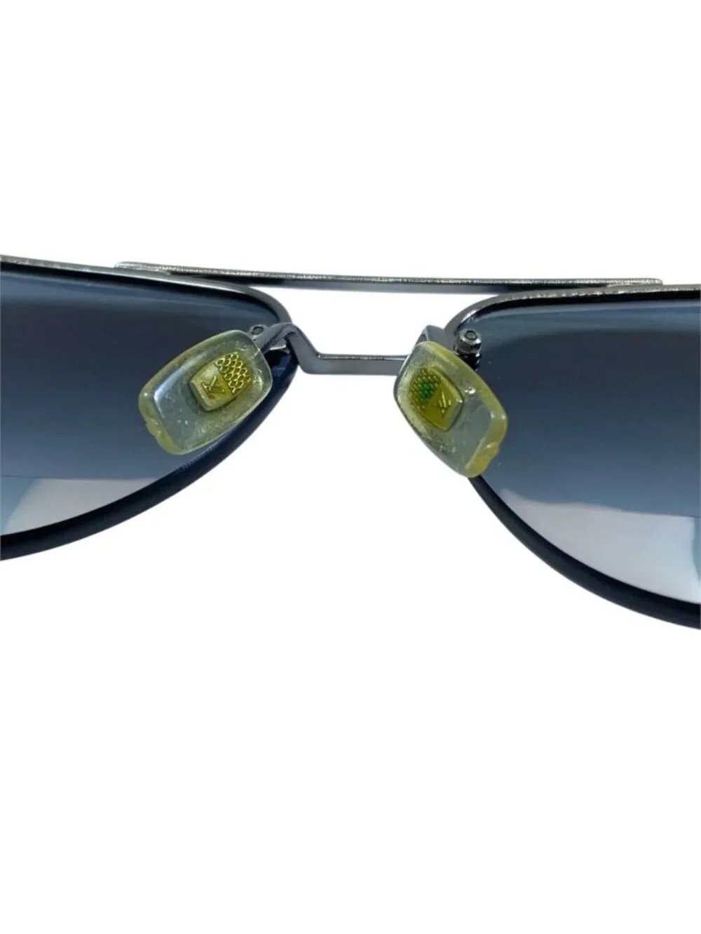 Louis Vuitton Sunglasses Soco Damier Teardrop Acetate Metal Blue Black Eyewear